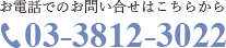 お電話でのお問い合わせはこちらから 03-3812-3022